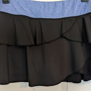 Hind Golf Skort M Blue Waistband And Black Skirt